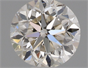 Natural Diamond 0.51 Carats, Round with Good Cut, I Color, VS1 Clarity and Certified by IGI