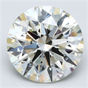 Natural Diamond 2.53 Carats, Round with Excellent Cut, J Color, SI1 Clarity and Certified by GIA