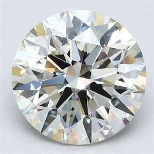 Picture of Natural Diamond 2.53 Carats, Round with Excellent Cut, J Color, SI1 Clarity and Certified by GIA