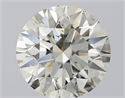 Natural Diamond 2.52 Carats, Round with Excellent Cut, J Color, SI1 Clarity and Certified by IGI