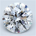 Natural Diamond 3.01 Carats, Round with Excellent Cut, E Color, VVS2 Clarity and Certified by GIA