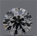 Natural Diamond 0.50 Carats, Round with Very Good Cut, F Color, I1 Clarity and Certified by GIA