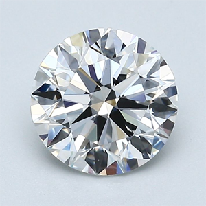 Picture of Natural Diamond 1.70 Carats, Round with Excellent Cut, G Color, VVS2 Clarity and Certified by GIA