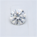 Natural Diamond 0.40 Carats, Round with Excellent Cut, G Color, I1 Clarity and Certified by GIA