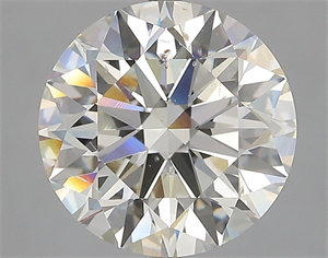 Picture of Natural Diamond 4.03 Carats, Round with Excellent Cut, J Color, SI2 Clarity and Certified by GIA