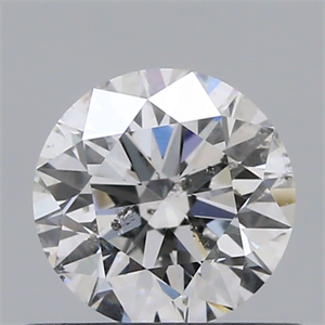 Picture of Natural Diamond 0.52 Carats, Round with Excellent Cut, E Color, I1 Clarity and Certified by GIA