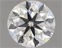 Natural Diamond 2.01 Carats, Round with Very Good Cut, H Color, VVS2 Clarity and Certified by IGI