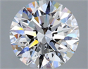 Natural Diamond 1.68 Carats, Round with Excellent Cut, F Color, VS2 Clarity and Certified by GIA