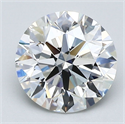 Natural Diamond 2.21 Carats, Round with Excellent Cut, H Color, VS1 Clarity and Certified by GIA