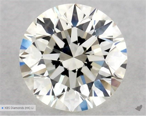 Picture of Natural Diamond 0.60 Carats, Round with Excellent Cut, K Color, VVS2 Clarity and Certified by GIA