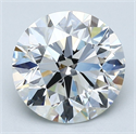 Natural Diamond 3.00 Carats, Round with Excellent Cut, G Color, VS1 Clarity and Certified by GIA