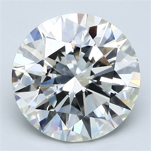 Picture of Natural Diamond 3.50 Carats, Round with Excellent Cut, J Color, VS2 Clarity and Certified by GIA