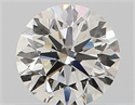 Natural Diamond 0.51 Carats, Round with Excellent Cut, J Color, VVS1 Clarity and Certified by GIA