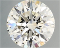 Natural Diamond 0.60 Carats, Round with Excellent Cut, J Color, SI2 Clarity and Certified by GIA