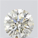 Natural Diamond 0.44 Carats, Round with Excellent Cut, K Color, VVS2 Clarity and Certified by IGI