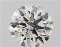 Natural Diamond 0.41 Carats, Round with Excellent Cut, H Color, VVS1 Clarity and Certified by GIA