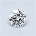 Natural Diamond 0.43 Carats, Round with Excellent Cut, F Color, VS1 Clarity and Certified by GIA