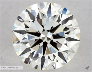 Picture of Natural Diamond 0.56 Carats, Round with Excellent Cut, K Color, VVS1 Clarity and Certified by GIA