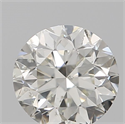 Natural Diamond 0.50 Carats, Round with Good Cut, H Color, SI1 Clarity and Certified by IGI