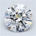 Natural Diamond 2.22 Carats, Round with Excellent Cut, F Color, VS2 Clarity and Certified by GIA