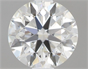 Natural Diamond 0.44 Carats, Round with Excellent Cut, H Color, IF Clarity and Certified by GIA