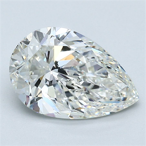 Picture of Natural Diamond 2.61 Carats, Pear with  Cut, H Color, VS2 Clarity and Certified by GIA