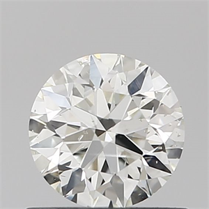 Picture of Natural Diamond 0.53 Carats, Round with Excellent Cut, I Color, SI2 Clarity and Certified by IGI