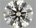 Natural Diamond 0.43 Carats, Round with Excellent Cut, I Color, VS2 Clarity and Certified by IGI