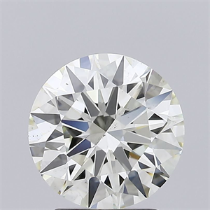 Picture of Natural Diamond 2.52 Carats, Round with Excellent Cut, K Color, VS2 Clarity and Certified by GIA