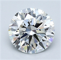 Natural Diamond 1.71 Carats, Round with Excellent Cut, F Color, VVS1 Clarity and Certified by GIA