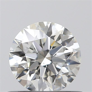 Picture of Natural Diamond 0.54 Carats, Round with Excellent Cut, I Color, VS2 Clarity and Certified by GIA