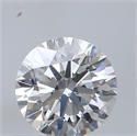 Natural Diamond 0.41 Carats, Round with Excellent Cut, F Color, I1 Clarity and Certified by GIA