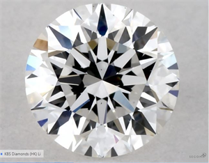 Picture of Natural Diamond 0.41 Carats, Round with Excellent Cut, E Color, VS1 Clarity and Certified by GIA