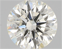 Natural Diamond 0.60 Carats, Round with Excellent Cut, K Color, SI2 Clarity and Certified by GIA