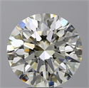 Natural Diamond 5.03 Carats, Round with Excellent Cut, K Color, VS1 Clarity and Certified by GIA