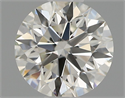 Natural Diamond 0.51 Carats, Round with Excellent Cut, H Color, SI1 Clarity and Certified by IGI