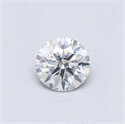 Natural Diamond 0.40 Carats, Round with Excellent Cut, G Color, I1 Clarity and Certified by GIA