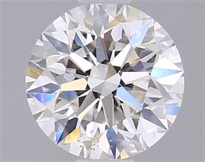 Picture of Natural Diamond 0.59 Carats, Round with Excellent Cut, H Color, SI2 Clarity and Certified by GIA