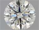 Natural Diamond 0.48 Carats, Round with Excellent Cut, J Color, VVS1 Clarity and Certified by IGI