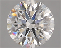 Natural Diamond 3.02 Carats, Round with Excellent Cut, H Color, SI2 Clarity and Certified by GIA