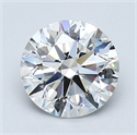 Natural Diamond 1.80 Carats, Round with Excellent Cut, F Color, SI1 Clarity and Certified by GIA