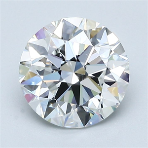 Picture of Natural Diamond 1.80 Carats, Round with Excellent Cut, F Color, VVS2 Clarity and Certified by GIA