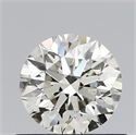 Natural Diamond 0.61 Carats, Round with Excellent Cut, J Color, VS1 Clarity and Certified by IGI