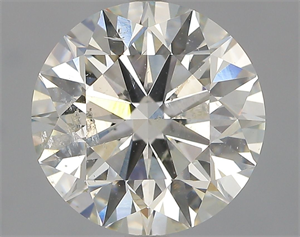 Picture of Natural Diamond 3.01 Carats, Round with Excellent Cut, K Color, I1 Clarity and Certified by GIA