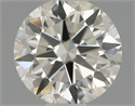 Natural Diamond 0.50 Carats, Round with Excellent Cut, H Color, VS1 Clarity and Certified by IGI