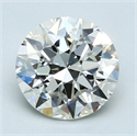 Natural Diamond 2.01 Carats, Round with Excellent Cut, I Color, IF Clarity and Certified by GIA