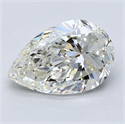 Natural Diamond 3.00 Carats, Pear with  Cut, I Color, VS1 Clarity and Certified by GIA