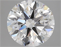 Natural Diamond 1.41 Carats, Round with Excellent Cut, F Color, VS1 Clarity and Certified by GIA