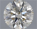 Natural Diamond 0.53 Carats, Round with Excellent Cut, J Color, SI1 Clarity and Certified by IGI