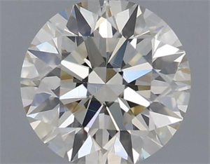 Picture of Natural Diamond 0.53 Carats, Round with Excellent Cut, J Color, SI1 Clarity and Certified by IGI